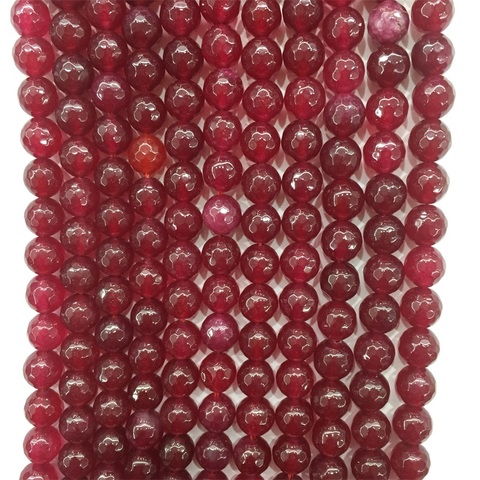 4/6/8/10/12MM Clear Faceted Red Rubies Beads Gem Stone Healing Power Energy Natural Stone Beads For Jewelry Bracelet Making DIY ► Photo 1/6