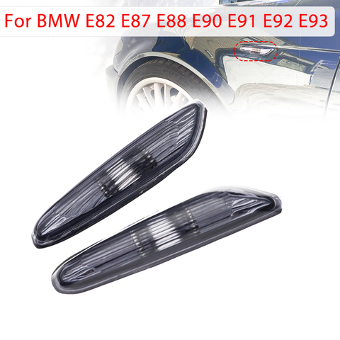 Smoke/Clear Left & Right Turn Signal Indicator Lamp Side Marker Light Cover No Bulb For BMW E90 E91 E92 E93 3 Series 2006-2011 ► Photo 1/5