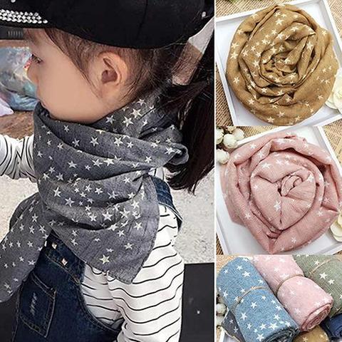 Children's Scarf Star Printed Cartoon Plaid Ring Scarves Girls Winter Warm Snud For A Boy Cachecol kids child Snood Soft Scarf ► Photo 1/6