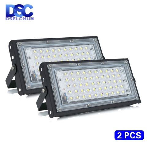 2pcs/lot 50W Led Flood Light AC 220V 230V 240V Outdoor Floodlight Spotlight IP65 Waterproof LED Street Lamp Landscape Lighting ► Photo 1/6