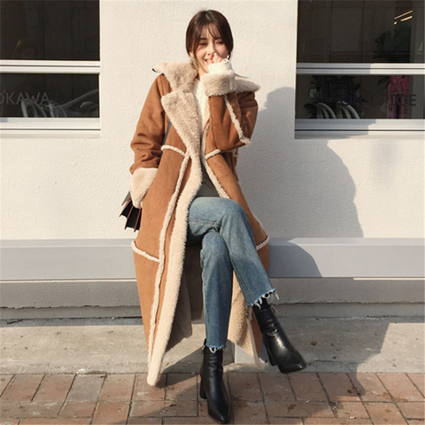 LMQ NEW 2022 Winter Women High Quality Fur Coat Loose Lapel Thick Warm Plush Stylish Cashmere Casual Streetwear Lamb wool coat ► Photo 1/6