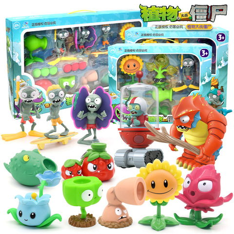 Game Plants VS Zombies Action Figure PVZ Pea Shooter & Zombie Set