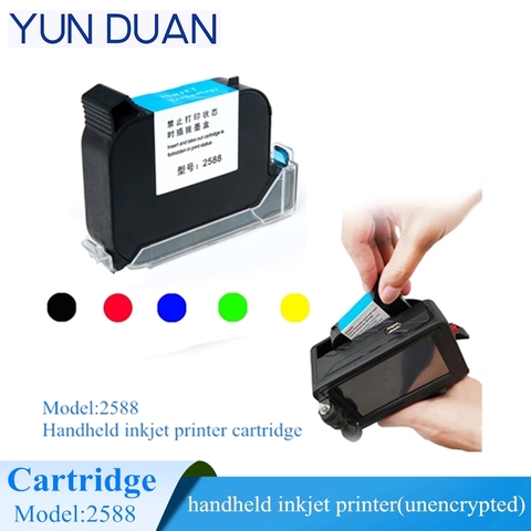 2588 42ML Black Red Blue Green Printer Ink Cartridge Quick-drying 12.7mm Print Height Universal for Handheld Inkjet Printer ► Photo 1/6