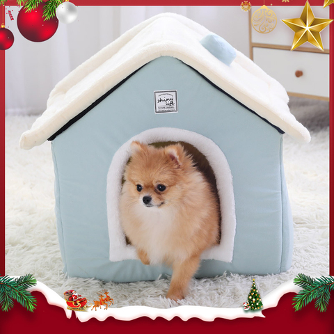 HOOPET Dog House Indoor Warm Kennel Pet Cat Cave Nest Rabbit Nest Washable Removable Mat Cozy Sleeping Bed For Cats ► Photo 1/6
