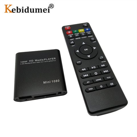 Full HD 1080P Media Video Player With HDMI VGA AV USB EU Power SD/MMC Mpeg2-HD TV Box Surpport Mkv H.264 HDD MultiMedia Player ► Photo 1/6
