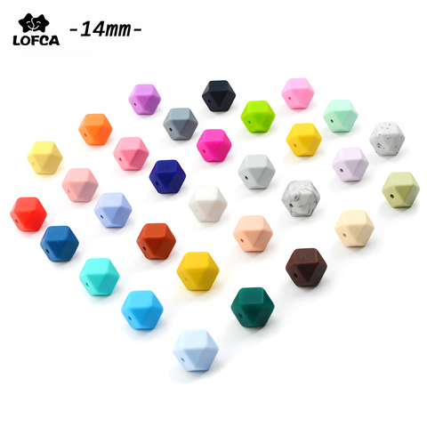 Silicone Beads 14mm Hexagon Mini  Smaller Beads Teething Necklace Silicone Teething Beads For Baby Teether BPA Safe Beads ► Photo 1/6