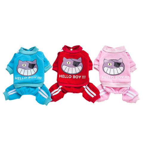 New Soft and Warm dog Pajamas cute pet dog Costume Yorkshire Chihuahua dog clothes for dogs cats ► Photo 1/5