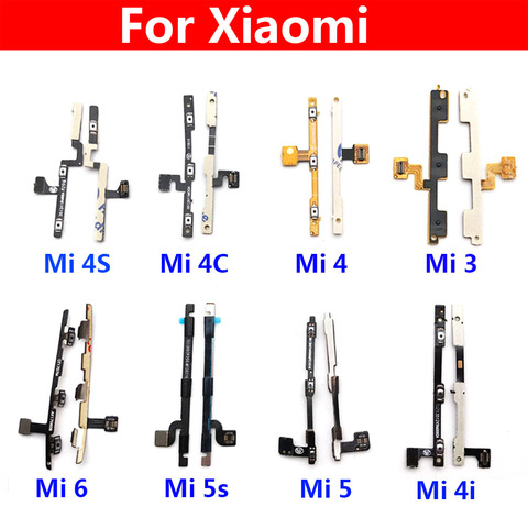 Power On Off Volume Button Side Key Flex Cable For Xiaomi Mi3 M3 Mi4 Mi5 Mi5S Mi4i Mi4c Mi4s Mi6 Max 2 For Redmi 8 Note 9 9S Pro ► Photo 1/6