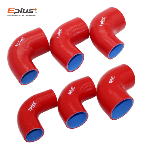 EPLUS Universal Silicone tubing Hose Connector Intercooler Turbo Intake Pipe Coupler Hose 90 degrees Multiple sizes Red ► Photo 1/6