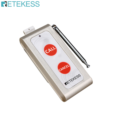 Retekess TD004 Two-key Wireless Calling Bell Pager Call Button Transmitter fo Wireless Calling System for Restaurant Coffee Shop ► Photo 1/1