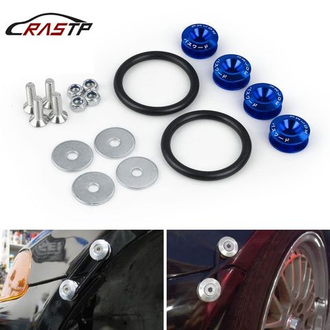 RASTP-Tuning Car Universal Quick Release Fasteners with Logo Aluminum Bumper Quick Release Fasteners Fender Washers RS-QRF001 ► Photo 1/6