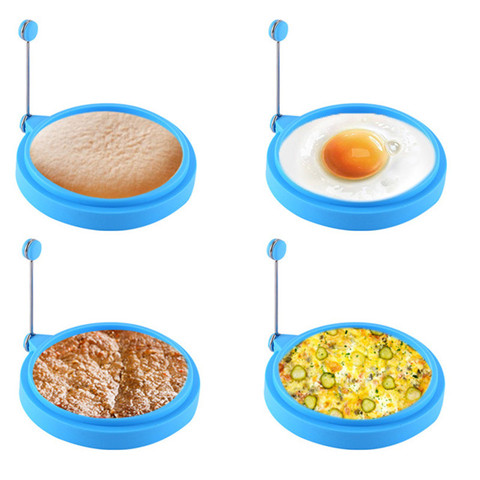 Silicone Egg Mold Pancake Ring Omelette Fried Eggs Round Shaped Eggs Mould for Cooking Breakfast Frying Tools ► Photo 1/1