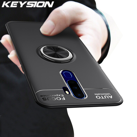 KEYSION Shockproof Case For OPPO A9 2022 A11X Soft Silicone Magnetic Ring Stand Phone back cover for OPPO A5 2022 A9 2022 ► Photo 1/6