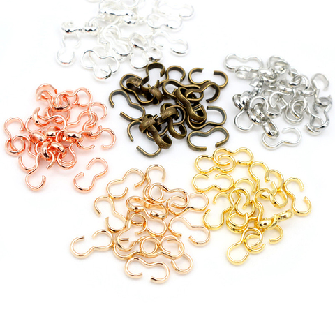 8x4 13x6.5mm 100pcs/lot  6 Colors Pendant Necklace Buckle Clasp Connectors Bangle Bracelet For Cameo Jewelry Accessories for DIY ► Photo 1/6