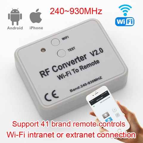 WIFI To Remote control RF Converter 315 330 433 868 MHz Universal WIFI garage gate door remote control switch Fixed code ► Photo 1/6
