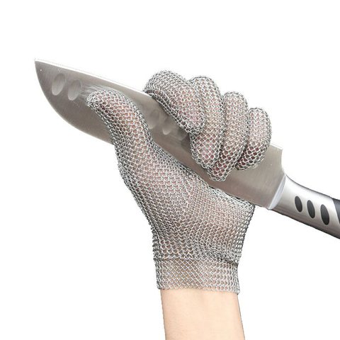 Protective Glove Stainless Steel Mesh Glove Anit-Cut Knife Resistant Chain Mail Protective Glove for Kitchen Butcher Working ► Photo 1/6