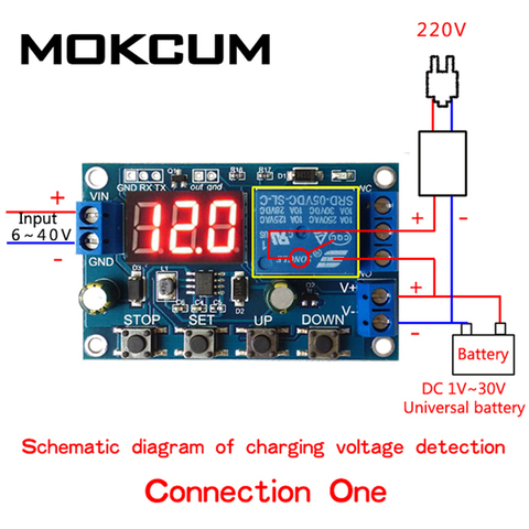 DC 6-40V Battery Charger Discharger Board Undervoltage Overvoltage Protection Board Module Precision Auto Off Module Discharger ► Photo 1/6