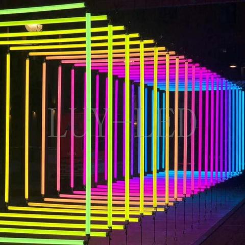 UCS2903/WS2811 RGB 360 degree colorful Tube; Artnet  led pixel bar; DC24V D40mm 3D multiple shape led pixel tube  for Club Stage ► Photo 1/6