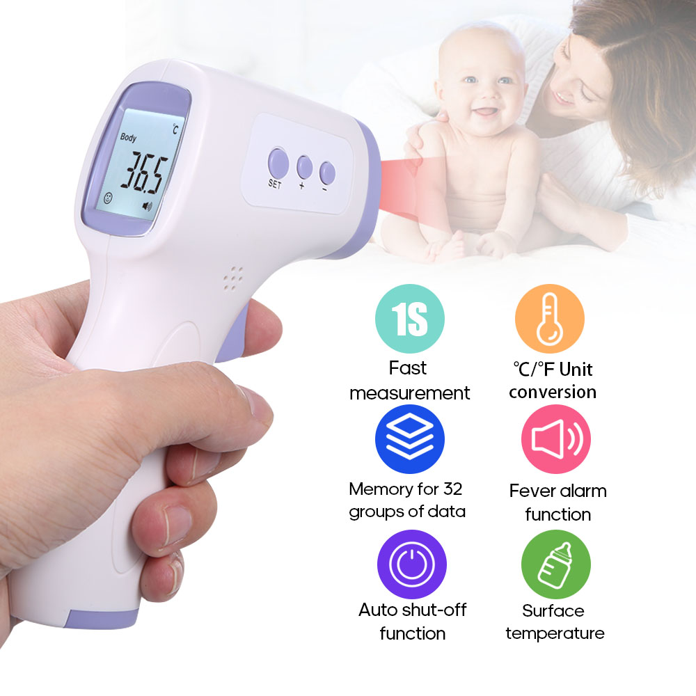 Digital Forehead Thermometer LCD Non-Contact Muti-fuction Baby/Adult Temperature 