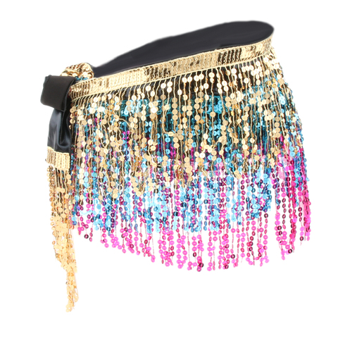 Sequin Belly Dance Hip Wrap Scarf Skirt Belt Dancing Costume Dancewear Raves ► Photo 1/6