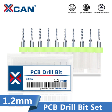 XCAN 10 Pcs/set 1.2mm Import Carbide PCB Drill Bits 3.175mm Shank CNC Drilling Bit Print Circuit Board sharpening drill bits ► Photo 1/6