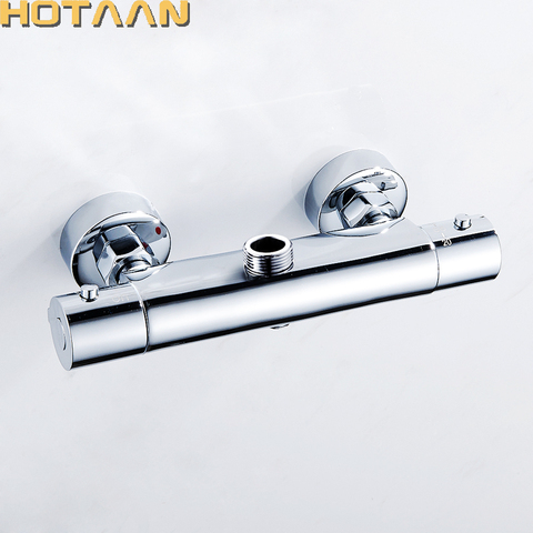 Chrome Plated Copper Bathroom Thermostatic Mixer Valve Shower Faucet Inelligent Bathtub Mixer valvola termostatica ► Photo 1/6