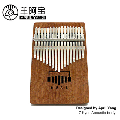 DUAL kalimba Acoustic Body 17 Keys Sapele Wood Kalimba Box&Sheet Music For Free ► Photo 1/3