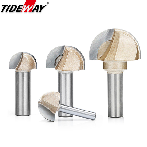 Tideway Woodworking Round Cove Bit Tungsten Carbide Professional Grade Router Bits for Wood 1/2 1/4 Inch Shank Milling Cutter ► Photo 1/6