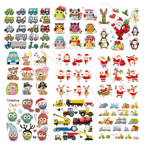 Baby Clothes Christmas Patches DIY Iron-on Transfers Stickers Heat Print By Household Irons Christmas Santa Claus DIY Accessory ► Photo 1/6