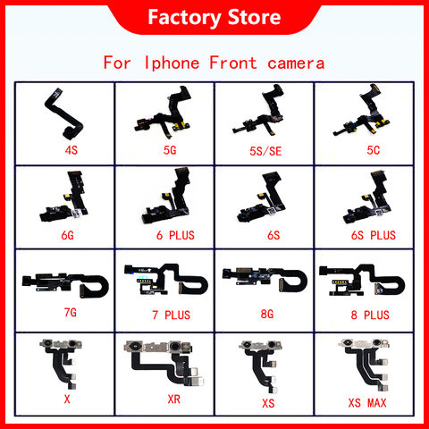 For iPhone 4s 5C 6 S 7 8 Plus XR XS MAX Proximity Sensor Light Small Facing Front Camera Flex Cable With Cam Plastic Ring Holder ► Photo 1/5