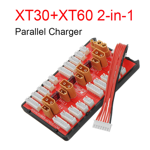 Power-Genius 2 IN 1 PG Parallel Charging Board XT30 XT60 Plug Supports 4 Packs 2-8S Lipo Battery For RC Models Spare Part ► Photo 1/6