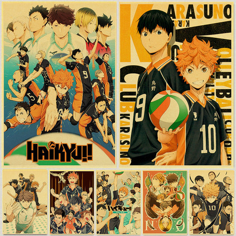 Japan Anime Haikyuu!! Volleyball Boy Cartoon Canvas Painting Posters Wall  Decor