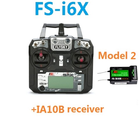 Flysky FS-i6X FS I6X 10CH 2.4GHz AFHDS 2A RC Transmitter Remote Controller i6 upgrade +iA10B Receiver Rc Airplane Mode 2 1 ► Photo 1/6