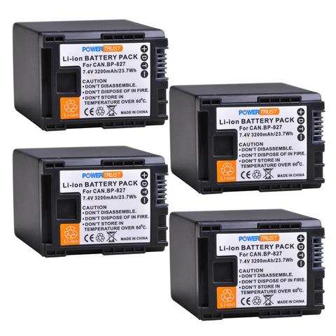 3200mAh BP-827 BP827 Camera Battery for Canon BP-819 BP-807 BP-809 HG31 XA10 HF20 HF10 HF100 HF100E HG20 HG21 HF11 HFS100 ► Photo 1/6