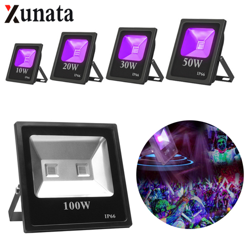 UV LED Floodlight Motion Sensor Waterproof Stage Light 10W 20W 30W 50W 100W High Power Ultra Violet Blacklight AC85-265V ► Photo 1/1