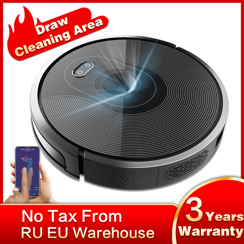 ABIR Robot Vacuum Cleaner X6,Triple Navigation,Wifi App,Map Display,Remote Upgrade,Hand Draw Virtual Blocker,Electric Water tank ► Photo 1/6