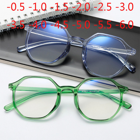 Retro Irregular Optics Eyeglasses Women Men Fashion Clear Mirror Myopia Lens Nearsighted Glasses 0 -0.5 -1.0 -1.5 To -6.0 ► Photo 1/6