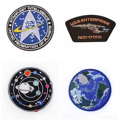 USS Enterprise Patches Iron On Patch For Clothing Embroidery Patch Spacecraft Trek For Garment DIY Stars Patch Ironing on Jacket ► Photo 1/6