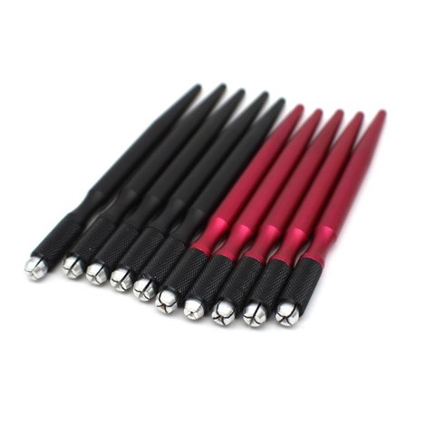 10 pcs Round Flex Needle Lock-Pin Device Manual Permanent Makeup Embroidered Eyebrow Tattoo Pen Tebori Microblading Pen ► Photo 1/6