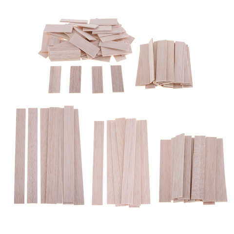 Balsa Wood Unfinished Hardwood Sticks Dowel DIY Model Woodcraft Strips Craft DIY Woodworking Supplies ► Photo 1/6