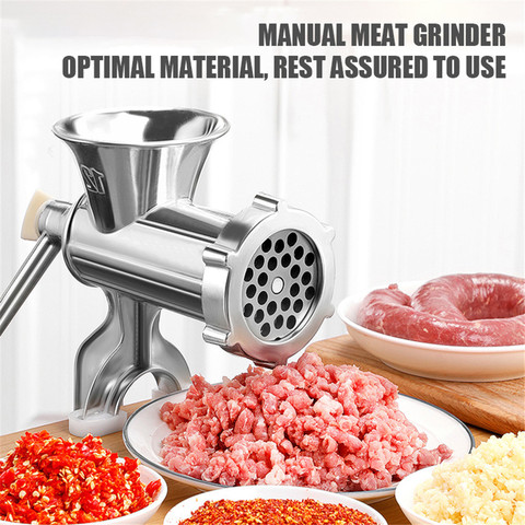 Manual Meat Grinder Hand Operated Beef Noodle Pasta Mincer Sausages Maker  Gadgets Aluminum Grinding Machine Kitchen Tools - Price history & Review, AliExpress Seller - Go-od Helpful Kitchen Store
