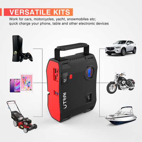 UTRAI 24000mah 2000A Car Jump Starter with car air pump 150PSI Portable Emergency Starter Power Bank Car Booster Starting ► Photo 1/5