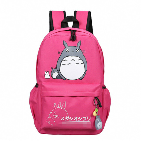 Anime Cute Totoro Cat Action Figure Printed Canvas Cartoon Teenager Girls Shoulder Bags Large Capacity Knapsack Travel Backpack ► Photo 1/6