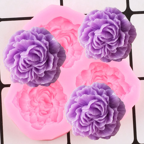 Peony Flower Silicone Molds Wedding Cupcake Topper Fondant Cake Decorating Tools Soap Resin Clay Candy Chocolate Gumpaste Moulds ► Photo 1/6
