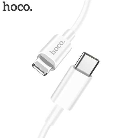 HOCO PD Type C to Lighting Cable For iPhone 11 Pro Xs Max X XR Macbook 18W PD 3A Fast Charging Sync data cord Elbow USB C Cable ► Photo 1/6