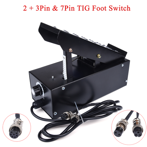 2+3/7 Pins Foot Pedal Power Amperage Controller Current Stepless Adjustable Switch For TIG ATGW Spot Weldding IGBT Machine ► Photo 1/6