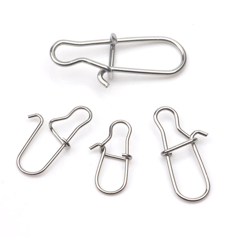 Rompin 100pcs 000-5# fishing nice hooked snap Pin 304 Stainless Steel Fishing Barrel Swivel Lure Connector Accessories Pesca ► Photo 1/6