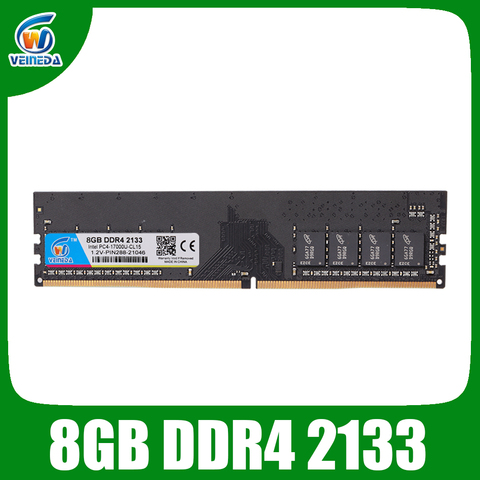 VEINEDA Dimm Ram DDR4 4GB 8GB 1.2V PC4-17000 Memory Ram ddr 4 2133 For Intel AMD DeskPC Mobo ddr4 4 gb 284pin ► Photo 1/6