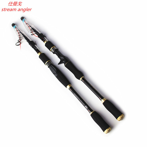 high-carbon telescopic lure rod power MH fast action portable and dexterous 1.8/2.1/2.4/2.7/3.0/3.6m light fishing rod ► Photo 1/6