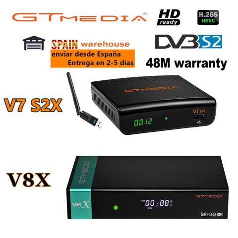 Newest Gtmedia V8X receptor Gtmedia V7 S2X Upgraded by GTmedia V8 Nova Honor DVB-S2 Freesat V9 Super H.265 HD Built in Wifi ► Photo 1/5